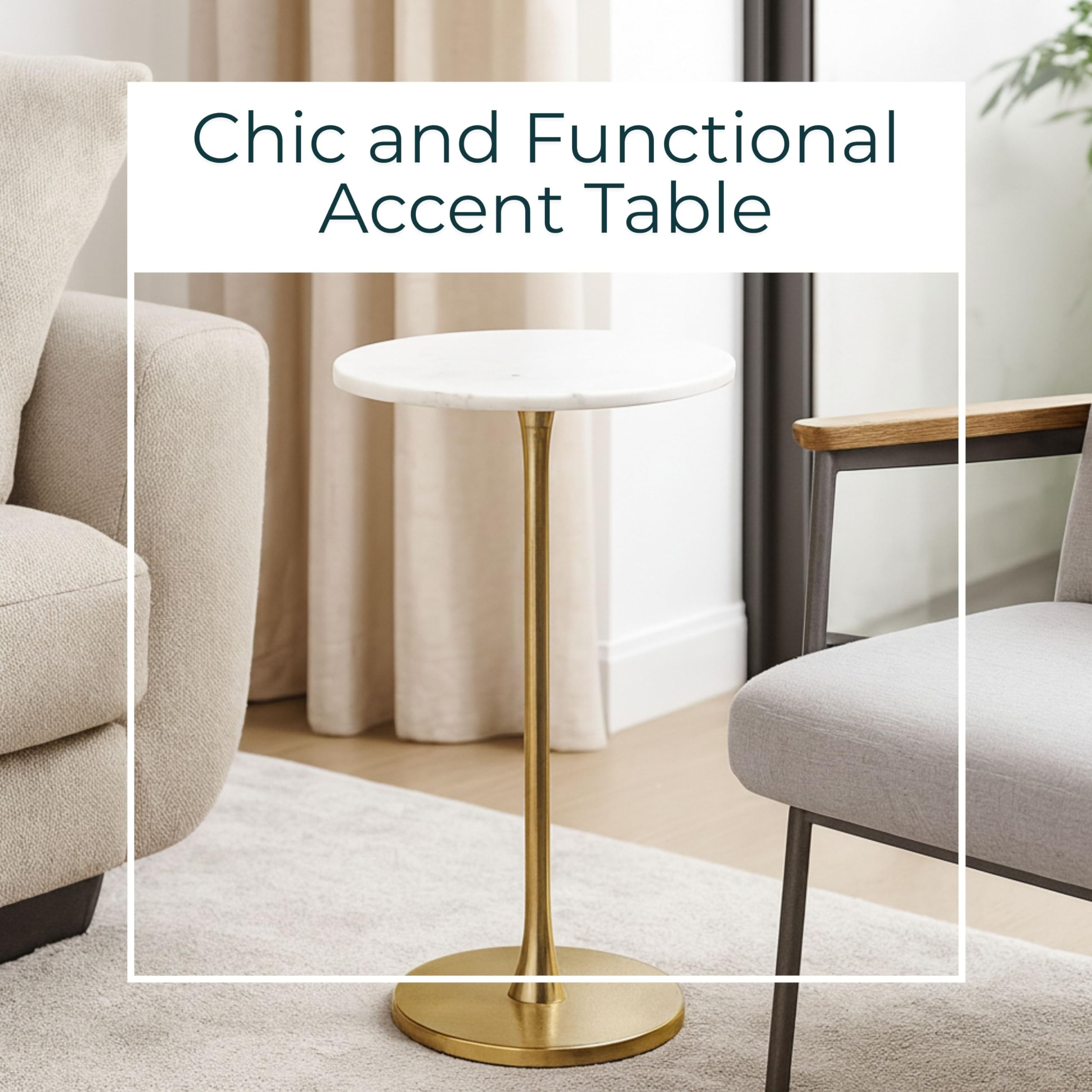 Amazon.com: Glam End Table, Side Table, or Small Night Stand for